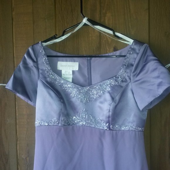 David's Bridal Lavender Gown Size 8 - Picture 2 of 8
